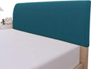 Stretch Bed Headboard Cover,Small Square Jacquard Headboard Slipcover, Dustproof Bed Head Cover for Bedroom (dark green)