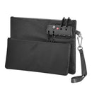 Notary Bag with Lock, Double layer Cash Bag, Notary Supplies, Valuable Storage Bag,Lock Bag travel safe（black）