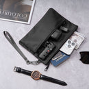 Notary Bag with Lock, Double layer Cash Bag, Notary Supplies, Valuable Storage Bag,Lock Bag travel safe（black）