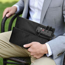 Notary Bag with Lock, Double layer Cash Bag, Notary Supplies, Valuable Storage Bag,Lock Bag travel safe（black）