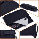 Notary Bag with Lock, Double layer Cash Bag, Notary Supplies, Valuable Storage Bag,Lock Bag travel safe（black）