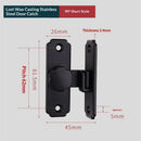 Heavy Duty 90 Degree Barn Door Lock,  Stainless Steel Security Sliding Door Latch for Barn, Garden, Bathroom, Fence, Shed - Anti-Rust and Robust (Short/Black)