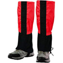 Waterproof Gators for Hiking Boots and Shoes Lightweight Adjustable Leg Gaiters for Men Women Gaiters for Hiking Snowshoeing（Red adult）