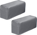 Set of 2 PU Leather Sofa Armrest Cover Anti-Slip Waterproof Furniture Armrest Protector Armchair Slipcovers for Recliner Sofa Chairs(Grey)