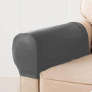 Set of 2 PU Leather Sofa Armrest Cover Anti-Slip Waterproof Furniture Armrest Protector Armchair Slipcovers for Recliner Sofa Chairs(Grey)