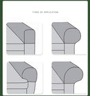 Set of 2 PU Leather Sofa Armrest Cover Anti-Slip Waterproof Furniture Armrest Protector Armchair Slipcovers for Recliner Sofa Chairs(Grey)