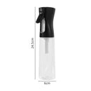 300ml Oil Bottles Kitchen Household Oil Spray Bottle Olive Oil Cooking Oil Barbecue Fat Reduction Oil Control Atomized Glass Spray Pot Kitchen Oil Dispenser(Black)