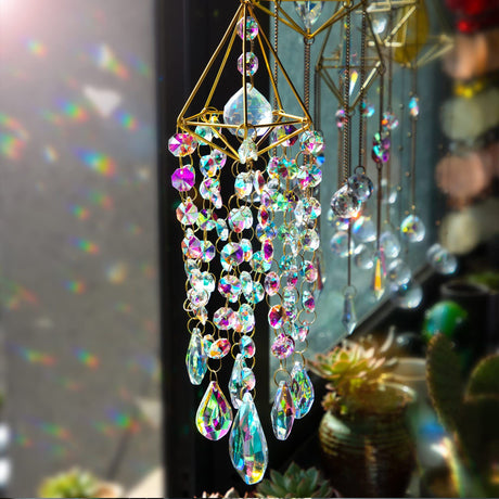 Rainbow Manufacturing for Window Hanging, Rainbow Maker   Indoor Window Glass Wind Chimes Home Garden Decor, Purple