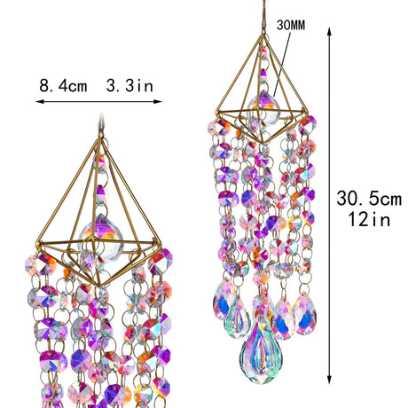 Rainbow Manufacturing for Window Hanging, Rainbow Maker   Indoor Window Glass Wind Chimes Home Garden Decor, Purple