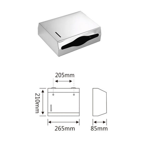 Paper Towel Dispenser Wall Mount - Large Capacity Stainless Steel Tissue Holder, Suitable for Bathrooms and Public Places, 304 sandblasted