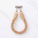 2pcs Rope towel ring, toilet paper holder self-adhesive hook retro home decoration curtain tie rope holder bathroom decoration Bohemian farmhouse (khaki)