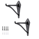 2 Piece 6" Outdoor Indoor Decorative Small Planter Lantern Hooks for Wall Hanging Windchime Hummingbird Feeder Hangers, Black