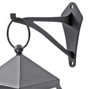 2 Piece 6" Outdoor Indoor Decorative Small Planter Lantern Hooks for Wall Hanging Windchime Hummingbird Feeder Hangers, Black