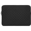 13 inch laptop case foam shockproof pad protective case fluffy lining zipper protective case handbag, (black)