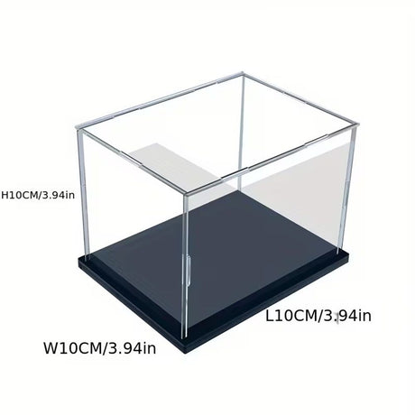 Acrylic Display Boxes for Collectibles Assemble Clear Acrylic Box Dustproof Protection Glass Case for Display Action Lego Figures Doll (10*10*10 cm)