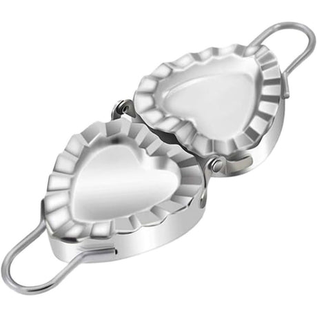 Heart-shaped Steel Handle 304 Stainless Steel Dumpling Mold Easy to Use Perfect Dumpling Tool