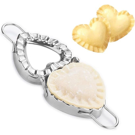 Heart-shaped Steel Handle 304 Stainless Steel Dumpling Mold Easy to Use Perfect Dumpling Tool