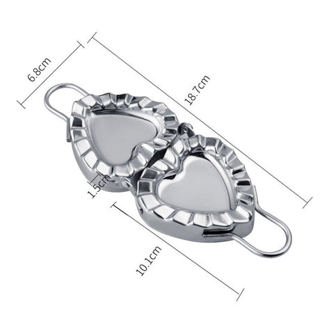 Heart-shaped Steel Handle 304 Stainless Steel Dumpling Mold Easy to Use Perfect Dumpling Tool