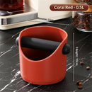 Coffee Knock Box Coffee Knock Box Grounds Container Anti Slip Dump Bin Grind Barista Goods Cafe Bar Accessories(Red)