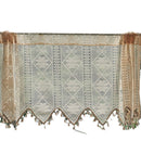Retro  Curtain Valance for Kitchen  Boho Curtain Tiers for Coffee Decor Rod Pocket Farmhouse Short Curtains for Room Divider （beige150*60cm）