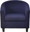 2-piece chair cover, telescopic chair cover, soft armrest chair cover, detachable furniture protector, living room armrest chair cover, navy blue