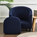 2-piece chair cover, telescopic chair cover, soft armrest chair cover, detachable furniture protector, living room armrest chair cover, navy blue