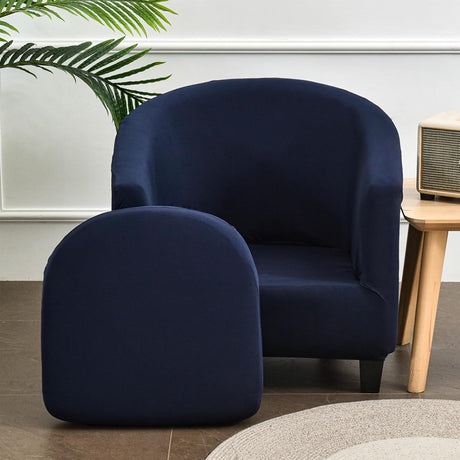 2-piece chair cover, telescopic chair cover, soft armrest chair cover, detachable furniture protector, living room armrest chair cover, navy blue