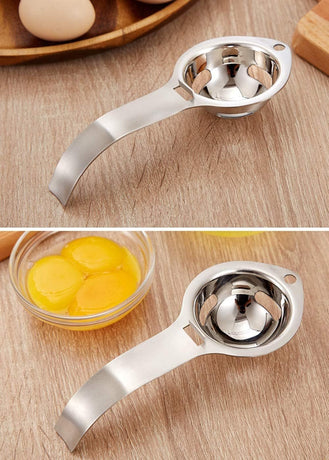 2pcs Egg separators, egg white and yolk separator, stainless steel, health and safety, separator, kitchen gadgets,egg separator for raw eggs（304 Stainless Steel ）