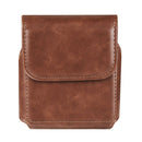 Cell Phone Waist Pouch Small Mobile Phone Waist Holder Leather Hiking Walking Carry Case Smartphone Waist Wallet Handbag，dark brown