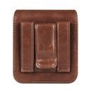 Cell Phone Waist Pouch Small Mobile Phone Waist Holder Leather Hiking Walking Carry Case Smartphone Waist Wallet Handbag，dark brown