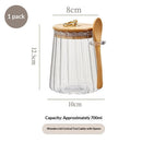 Sugar Bowls Sugar Container Glass Coffee Canister Airtight Storage Jar with Lid and Spoon Candy Jar Coffee Bar Accessories Storage Beans Powder (Conical)