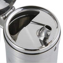 Stainless Steel Olive Oil Dispenser Bottle, Leak-Proof Cooking Oil Can, Drip Free Kitchen Dispenser Pot, Syrup Jar keeper, Storage Container with Lid, Easy to Fill and Clean (500ml)