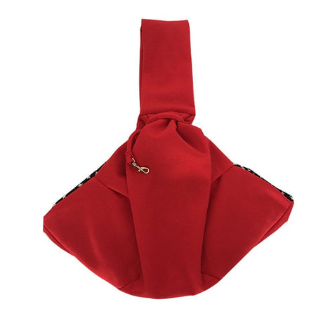 Dog Cat Sling Carrier, Small Dog Carrier, Adjustable Dog Sling, pet bag, Collar Hook for Dog/Cat/(Red)