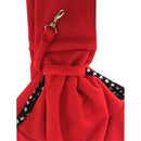 Dog Cat Sling Carrier, Small Dog Carrier, Adjustable Dog Sling, pet bag, Collar Hook for Dog/Cat/(Red)