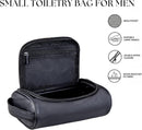 Minimalist Travel Toiletry Organizer Dopp Kit Water-resistant Shaving Bag for Toiletries Accessories, Door Room Essentials, Ideal Chrismas Gifts For Men（Black）