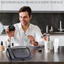 Minimalist Travel Toiletry Organizer Dopp Kit Water-resistant Shaving Bag for Toiletries Accessories, Door Room Essentials, Ideal Chrismas Gifts For Men（Black）