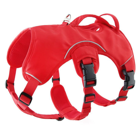 Multi-Use Support Dog Harness, Hiking and Trail Running, Service and Working, Everyday Wear, Red  M
