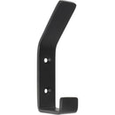 2pcs Stainless Steel Single Robe Hook Wall Mounted Towel Hook Black Painted Clothes Hook Bathroom Door Kitchen Hardware (Black)