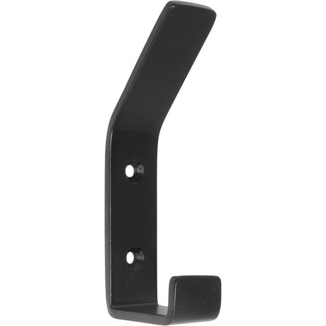 2pcs Stainless Steel Single Robe Hook Wall Mounted Towel Hook Black Painted Clothes Hook Bathroom Door Kitchen Hardware (Black)