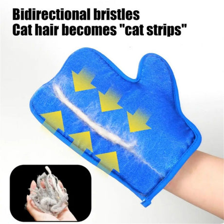 Pet Hair Removal Glove - Electrostatic Magic Pet Hair Remover, Portable & Reusable Dog & Cat Fur Remover Tool for Clothes, Couch, Furniture, Carpet, and Car Seats,2 PCS