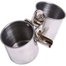 Bird Water Feeder Dishes Bird Bowl for Cage Coop Cups Parrot Food Hanging Pet Animal Stainless Steel Birdcage Bowls Feeding Perches Play Stand with Clamp