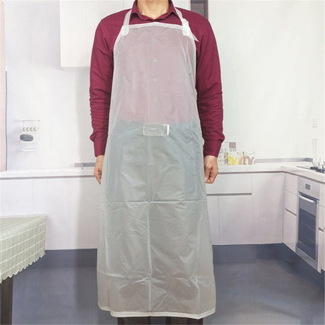Bib Apron with Fixed Neck Strap and Utility Pocket – Full-Coverage Chef Apron for Kitchen, Restaurant & Café