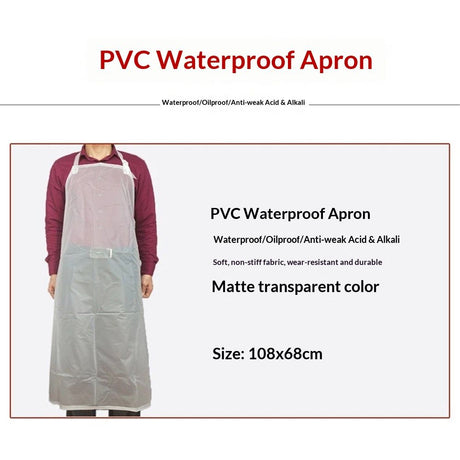 Bib Apron with Fixed Neck Strap and Utility Pocket – Full-Coverage Chef Apron for Kitchen, Restaurant & Café