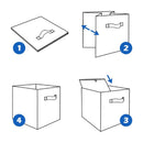 Basics Fabric Clothing Storage Bins - 27*27*28cm- Collapsible Storage Cubes Organizer with Handles, Linen Foldable Storage Baskets Cloth Box Containers, Closet Organizers 2pcs