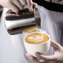 304 Stainless Steel Milk Frothing Pitcher 350ml+Pull flower needle, Espresso Steaming Pitcher with Decorating Pen for Espresso Machines, Cappuccino