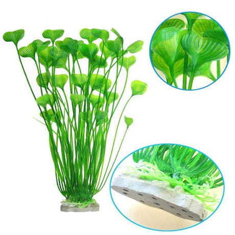 Plastic Fish Tank Plants, 2 Pack Artificial Tall Aquarium Plants for Fish Tank Decor,Fish tank landscaping decoration with aquatic plants  (Green)