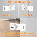 Mechanical Password Rotary Hasp Locks, Cabinet Locks with Combination, Door Security Latch for Small Barn Doors, Cabinets, Gate, Bathroom, Outdoor, Closet, Fence (3.5-inch two hole white screw installation)
