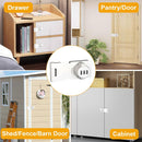 Mechanical Password Rotary Hasp Locks, Cabinet Locks with Combination, Door Security Latch for Small Barn Doors, Cabinets, Gate, Bathroom, Outdoor, Closet, Fence (3.5-inch two hole white screw installation)