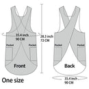 Drawing apron, female art student, artistic floral apron, coffee shop bookstore work uniform Linen Cotton Cross Back Pinafore Apron（grey）