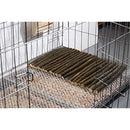 Wooden DIY Toy Rodents Chewing & Climbing Bridge Chinchillas Cage Tunnel/Hideout/Hut/Ramp/Divider for Small Animal Guinea Pig（17*28 natural wood color）